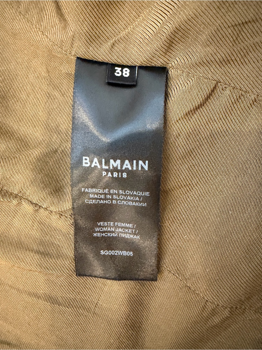 BALMAIN Paris Camel Double Breasted Blazer Size FR 38 / Fits like a Small - Picture 9 of 12